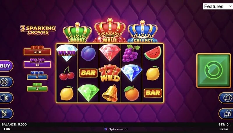 3 Sparking Crowns Spielbildschirm